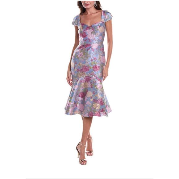 Theia Dresses & Skirts - Theia Logen Jacquard Cocktail Dress Size 12